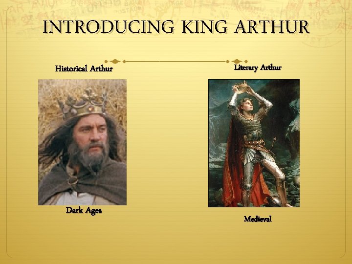 INTRODUCING KING ARTHUR Historical Arthur Dark Ages Literary Arthur Medieval 