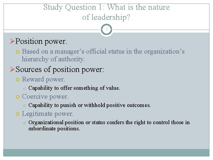 Studypoint Leadership CHAPTER 13 LEADING Chapter 13 Study Questions 2