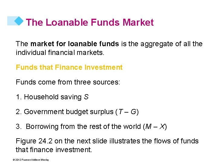 The Loanable Funds Market The market for loanable funds is the aggregate of all