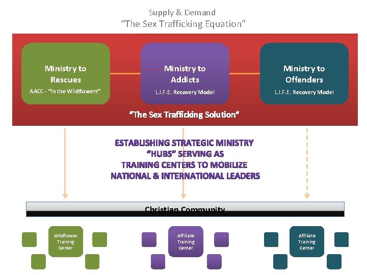 Supply & Demand “The Sex Trafficking Equation” Ministry to Rescues Ministry to Addicts Ministry