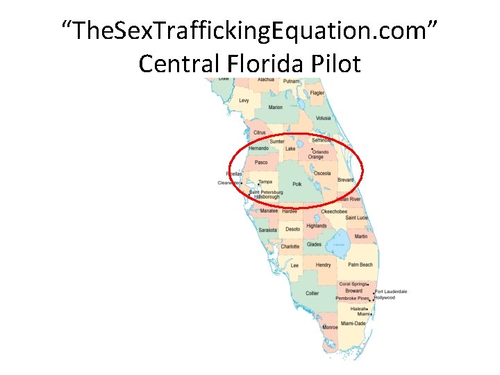 “The. Sex. Trafficking. Equation. com” Central Florida Pilot © 2013 Sue Moore, S. A.