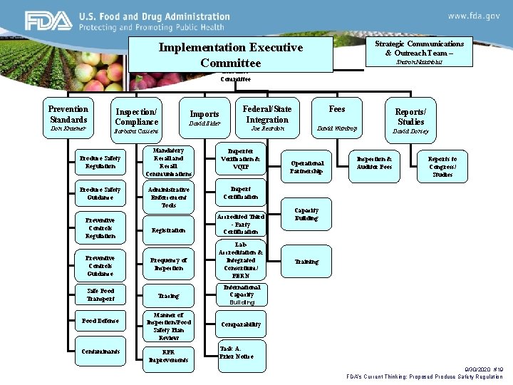 Strategic Communications & Outreach Team – Implementation Executive Implementation Committee Sharon Natanblut Executive Committee