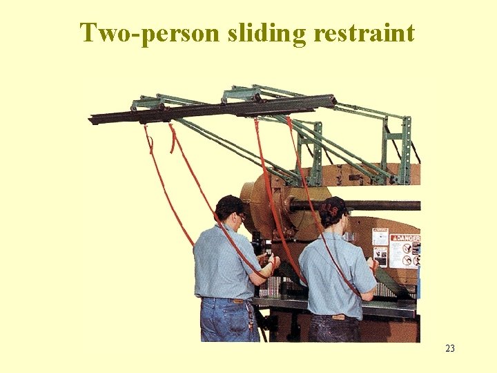 Two-person sliding restraint 23 