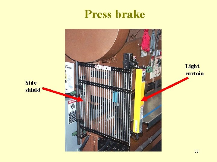 Press brake Light curtain Side shield 38 