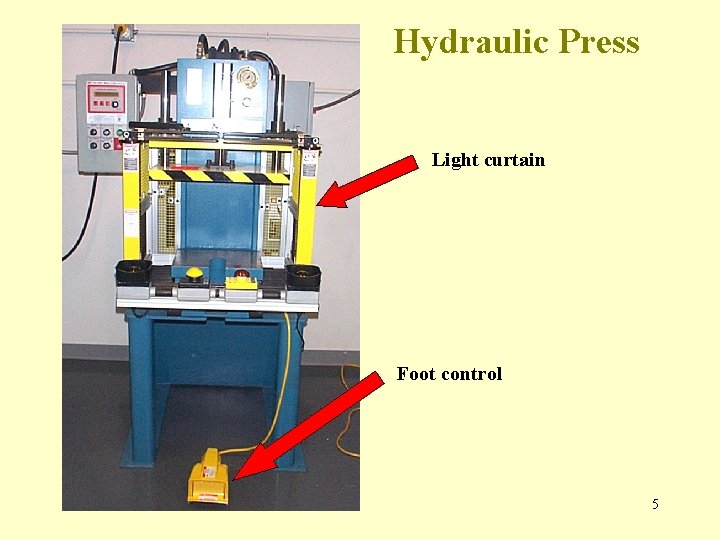 Hydraulic Press Light curtain Foot control 5 