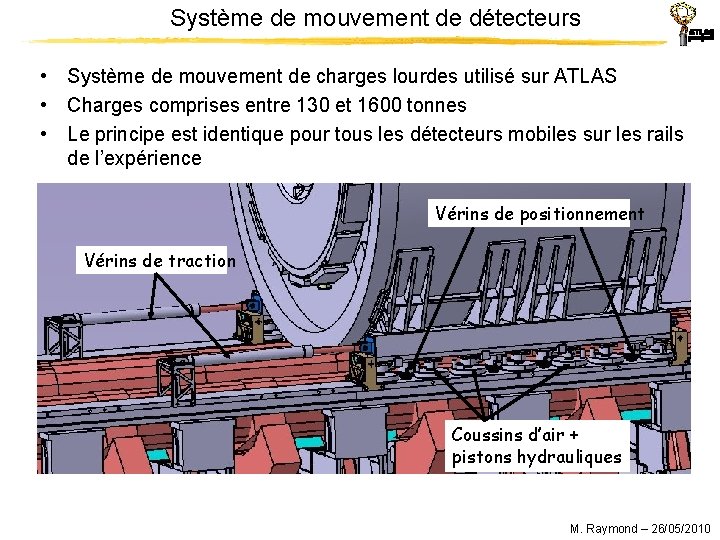 Système de mouvement de détecteurs • Système de mouvement de charges lourdes utilisé sur
