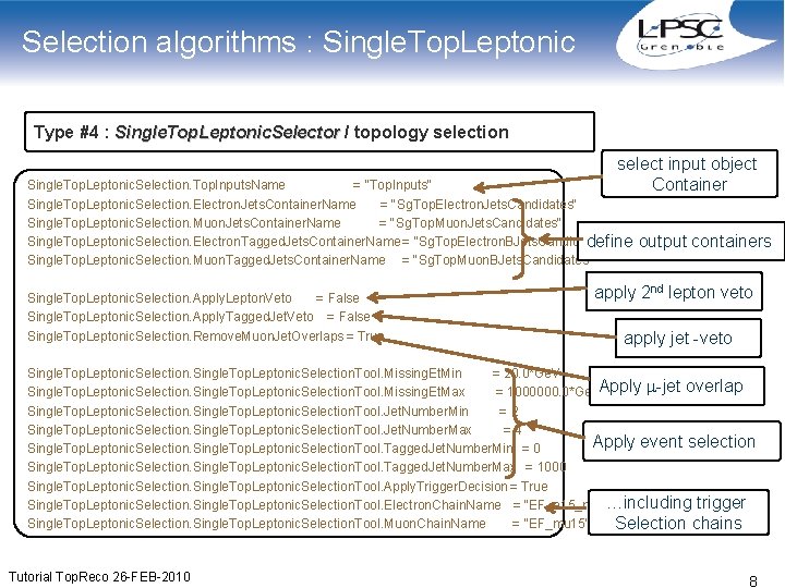 Selection algorithms : Single. Top. Leptonic Type #4 : Single. Top. Leptonic. Selector /