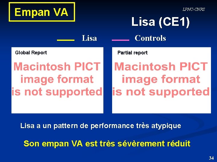 Empan VA LPNC-CNRS Lisa (CE 1) Lisa Global Report Controls Partial report Lisa a