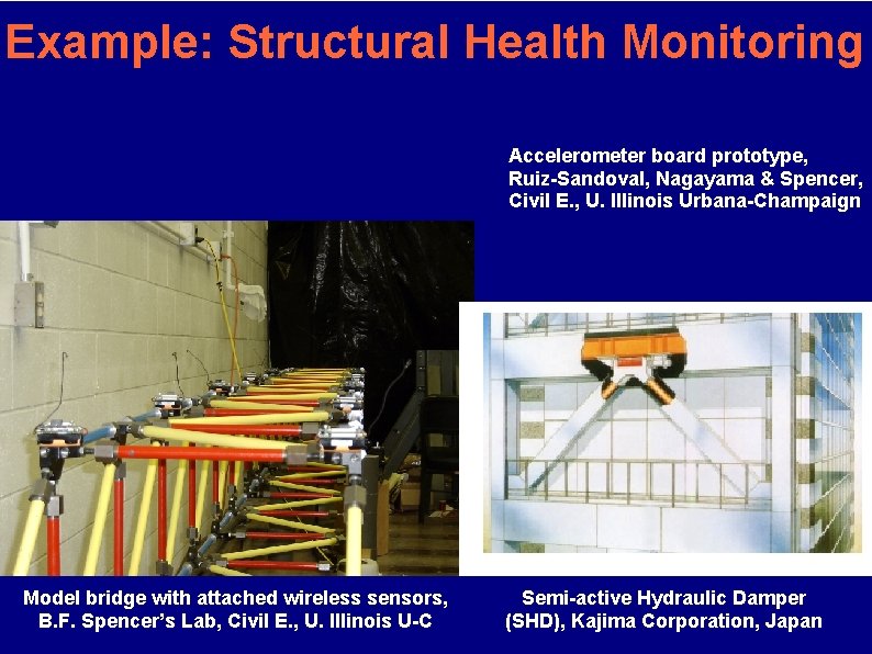 Example: Structural Health Monitoring Accelerometer board prototype, Ruiz-Sandoval, Nagayama & Spencer, Civil E. ,