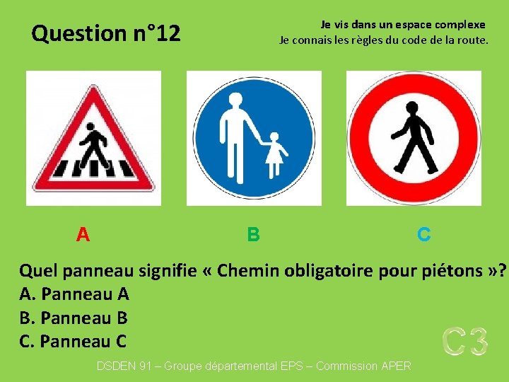 Je vis dans un espace complexe Je connais les règles du code de la