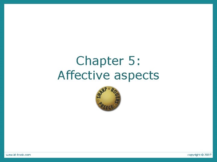 Chapter 5: Affective aspects 