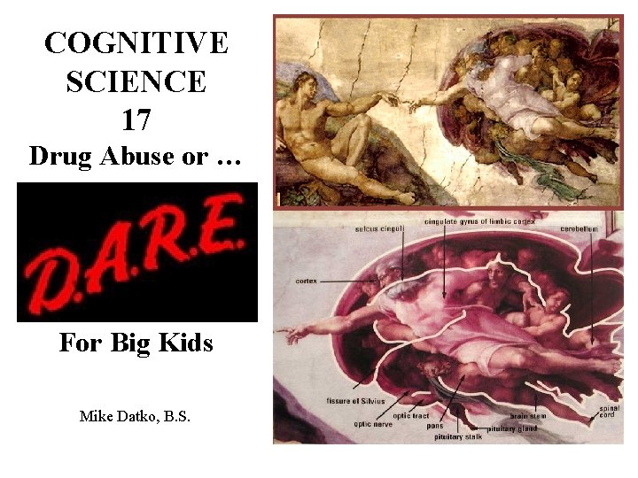 COGNITIVE SCIENCE 17 Drug Abuse or … Drug Abuse or… For Big Kids Mike