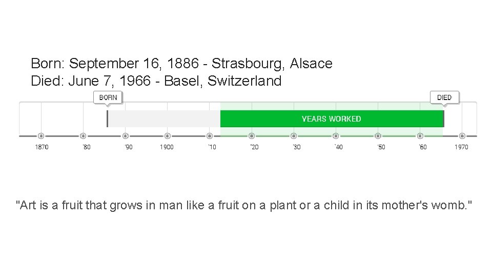 Born: September 16, 1886 - Strasbourg, Alsace Died: June 7, 1966 - Basel, Switzerland