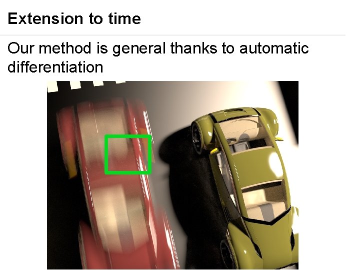 Extension to time Our method is general thanks to automatic differentiation 