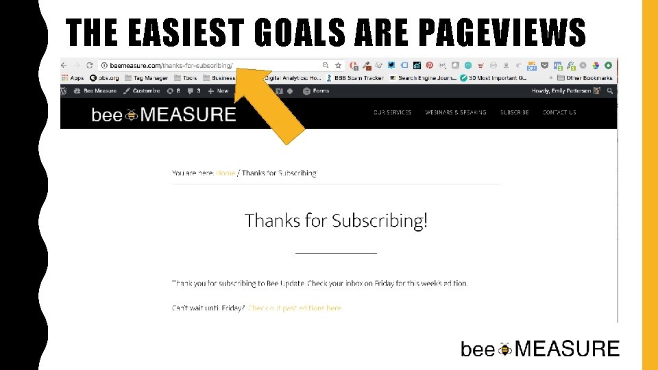 THE EASIEST GOALS ARE PAGEVIEWS 