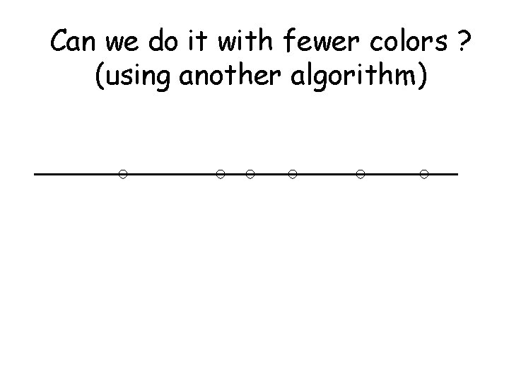 Can we do it with fewer colors ? (using another algorithm) 