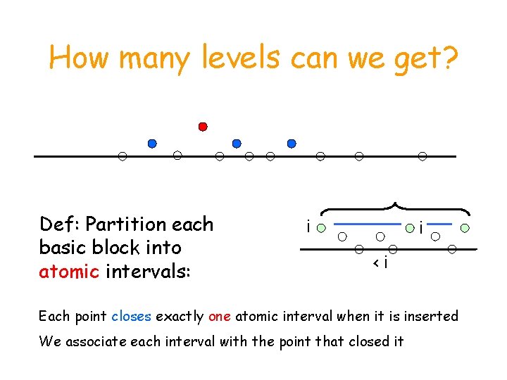 How many levels can we get? Def: Partition each basic block into atomic intervals:
