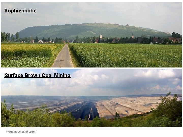 Sophienhöhe Surface Brown Coal Mining Professor Dr. Josef Speth 