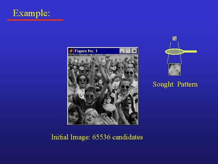 Example: Sought Pattern Initial Image: 65536 candidates Example: Sought Pattern Initial Image: 65536 candidates