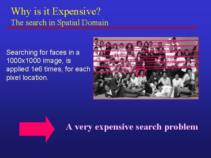 Why is it Expensive? The search in Spatial Domain Searching for faces in a Why is it Expensive? The search in Spatial Domain Searching for faces in a
