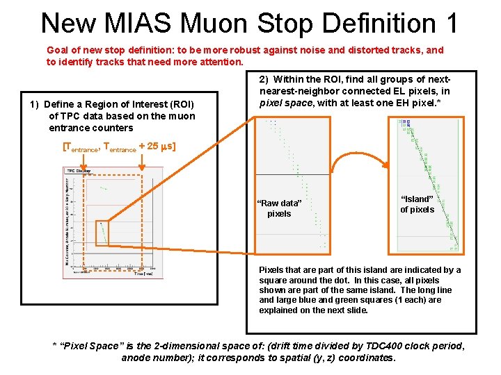 New MIAS Muon Stop Definition 1 Goal of new stop definition: to be more