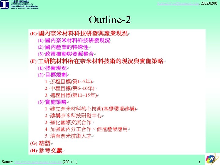 Rational. You@sinamail. com; 2002/02/01 Outline-2 Source: http: //www. materialsnet. com. tw (2001/11) 3 Rational. You@sinamail. com; 2002/02/01 Outline-2 Source: http: //www. materialsnet. com. tw (2001/11) 3