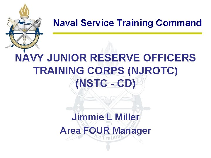 Naval Service Training Command NAVY JUNIOR RESERVE OFFICERS TRAINING CORPS (NJROTC) (NSTC - CD)