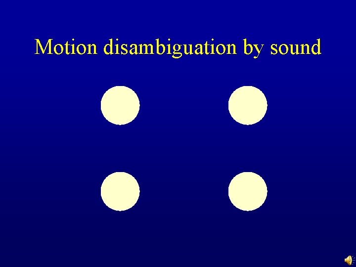 Motion disambiguation by sound 