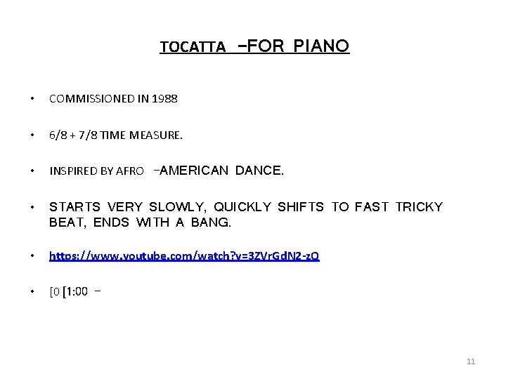 TOCATTA –FOR PIANO • COMMISSIONED IN 1988 • 6/8 + 7/8 TIME MEASURE. • TOCATTA –FOR PIANO • COMMISSIONED IN 1988 • 6/8 + 7/8 TIME MEASURE. •
