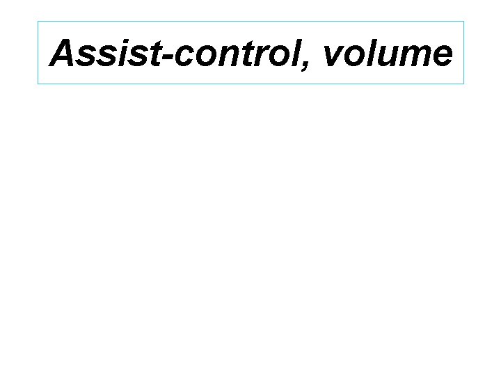 Assist-control, volume 