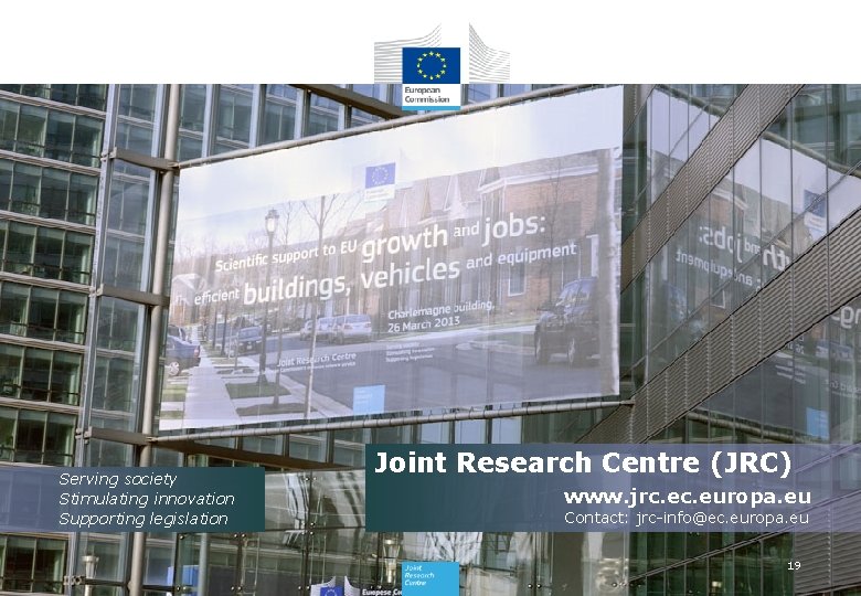 Serving society Stimulating innovation Supporting legislation Joint Research Centre (JRC) www. jrc. europa. eu