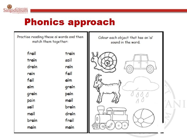 Phonics approach 