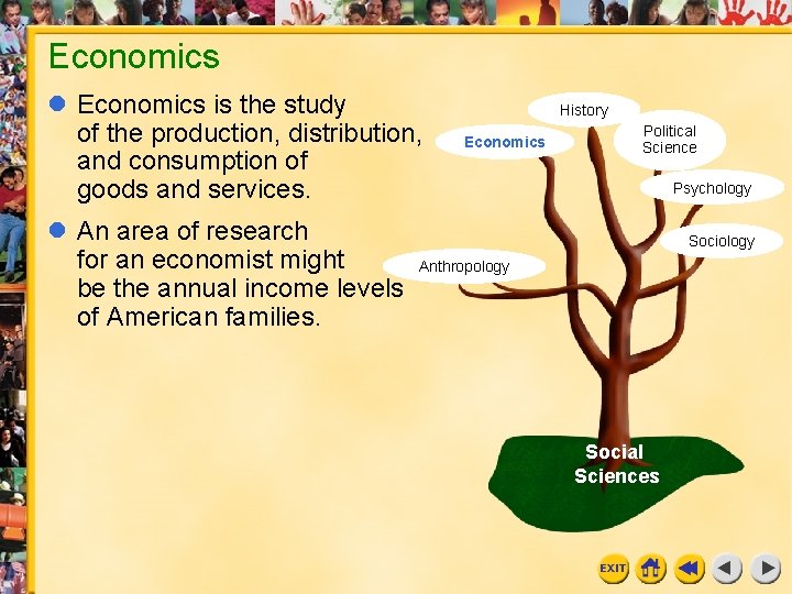 Economics is the study of the production, distribution, and consumption of goods and services.