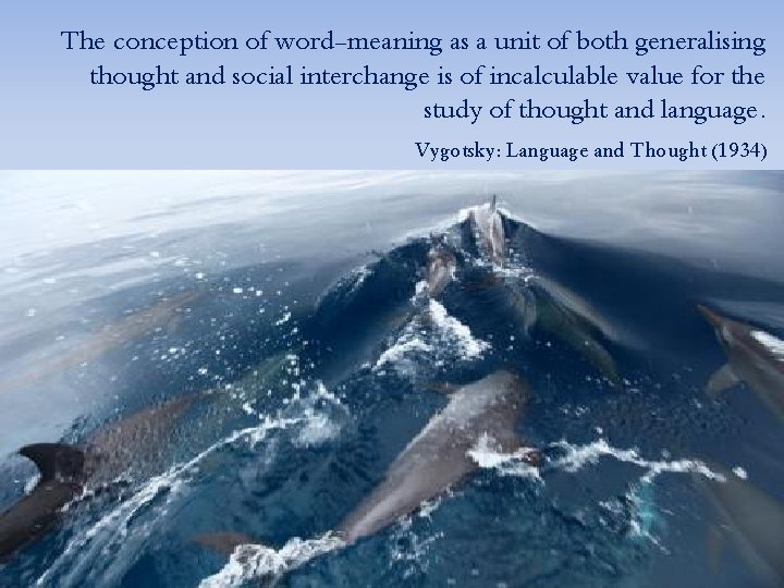 The conception of word-meaning as a unit of both generalising thought and social interchange