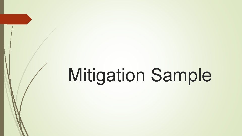 Mitigation Sample 