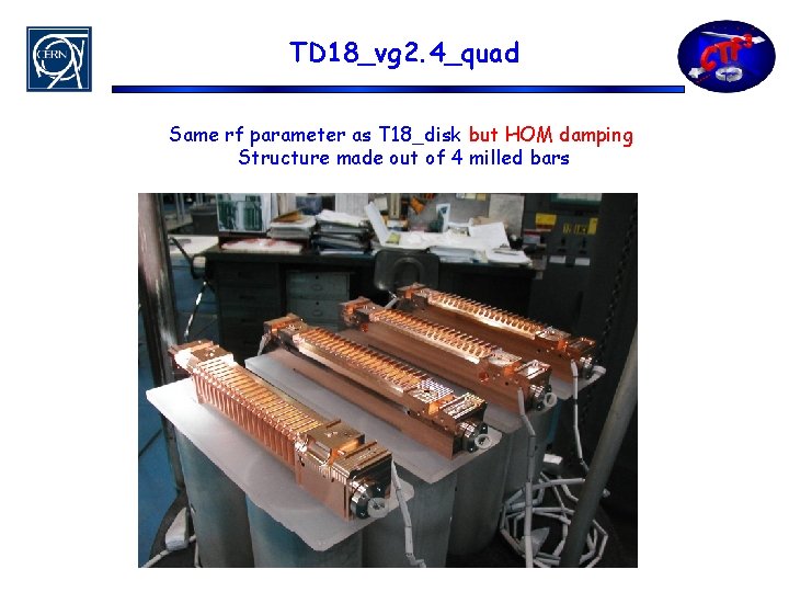 TD 18_vg 2. 4_quad Same rf parameter as T 18_disk but HOM damping Structure