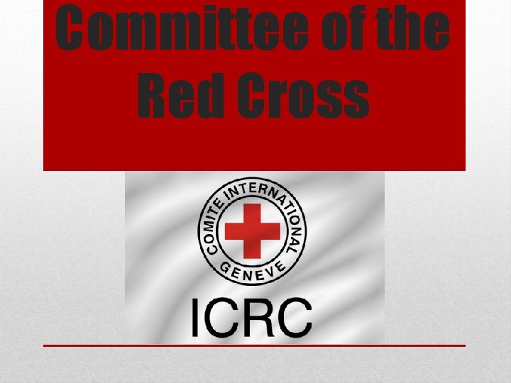 Committee of the Red Cross 