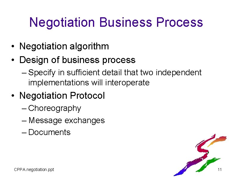 Negotiation Business Process • Negotiation algorithm • Design of business process – Specify in Negotiation Business Process • Negotiation algorithm • Design of business process – Specify in