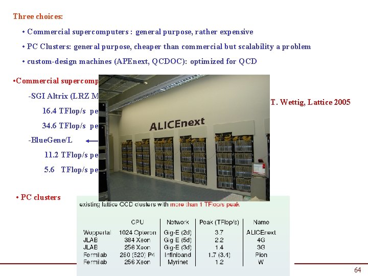 Three choices: • Commercial supercomputers : general purpose, rather expensive • PC Clusters: general Three choices: • Commercial supercomputers : general purpose, rather expensive • PC Clusters: general