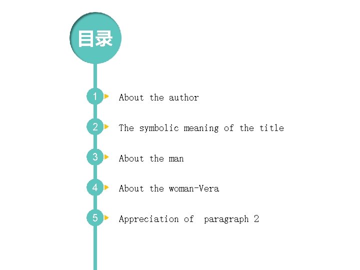 目录 1 About the author 2 The symbolic meaning of the title 3 About