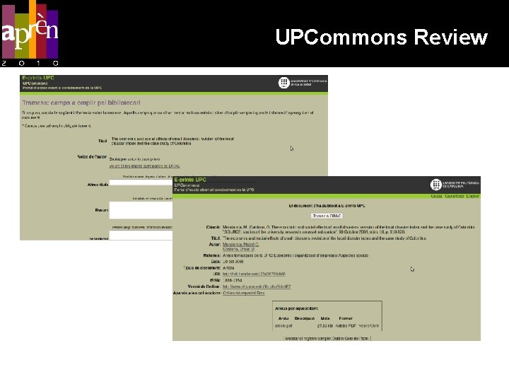 UPCommons Review 