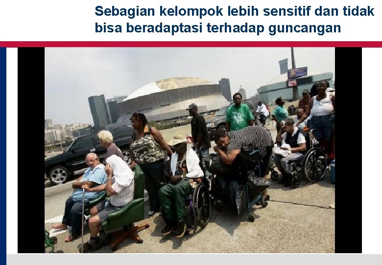 Sebagian kelompok lebih sensitif dan tidak bisa beradaptasi terhadap guncangan USAID Adapt Asia-Pacific Sebagian kelompok lebih sensitif dan tidak bisa beradaptasi terhadap guncangan USAID Adapt Asia-Pacific