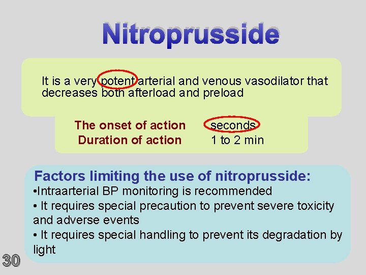 Nitroprusside It is a very potent arterial and venous vasodilator that decreases both afterload