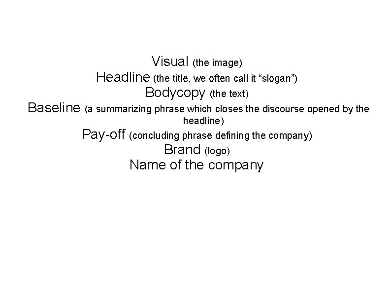 Visual Copy Headline Examples Visual the image Headline the title we often