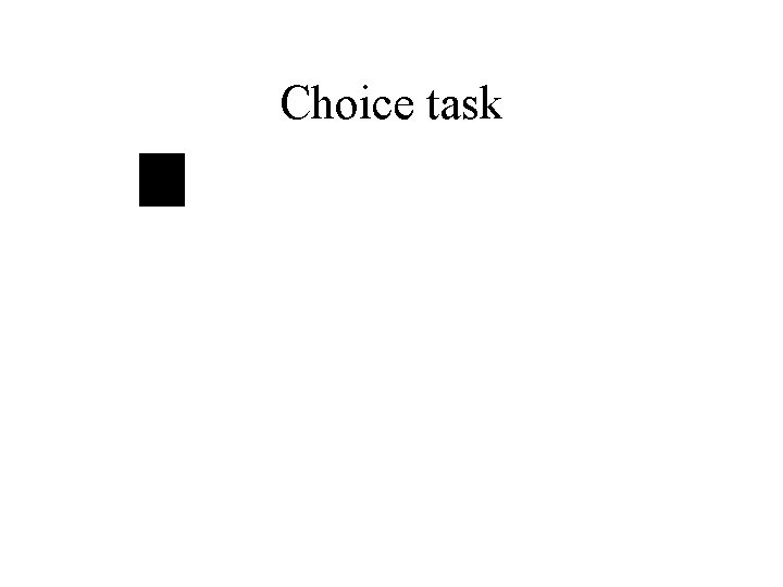 Choice task 