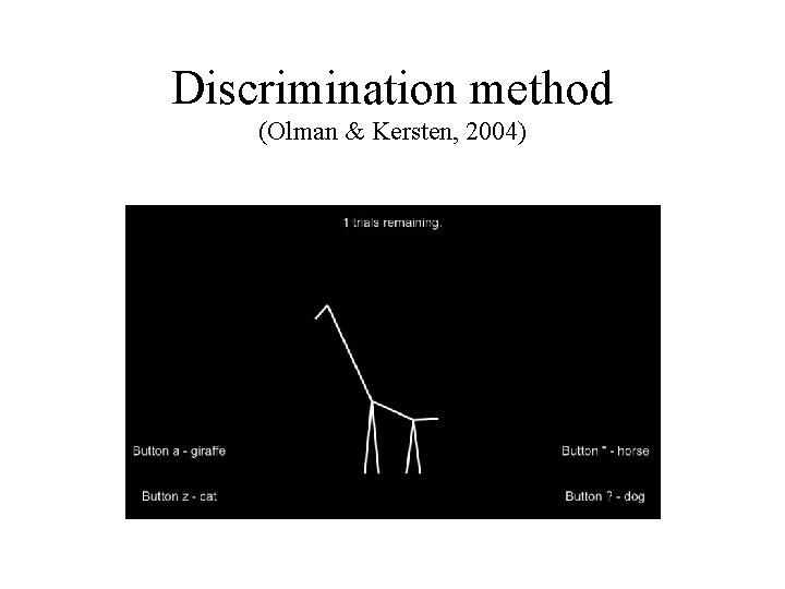 Discrimination method (Olman & Kersten, 2004) 