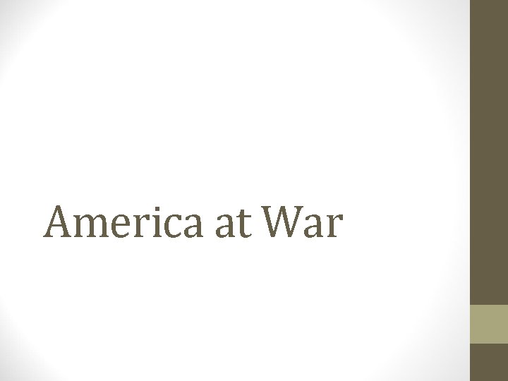 America at War 