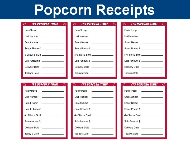 Popcorn Receipts 