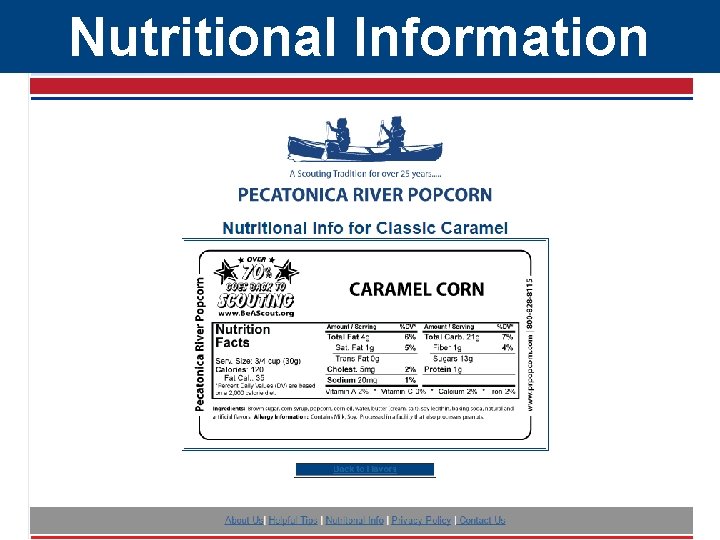 Nutritional Information PR Popcorn- Proprietary and Confidential 