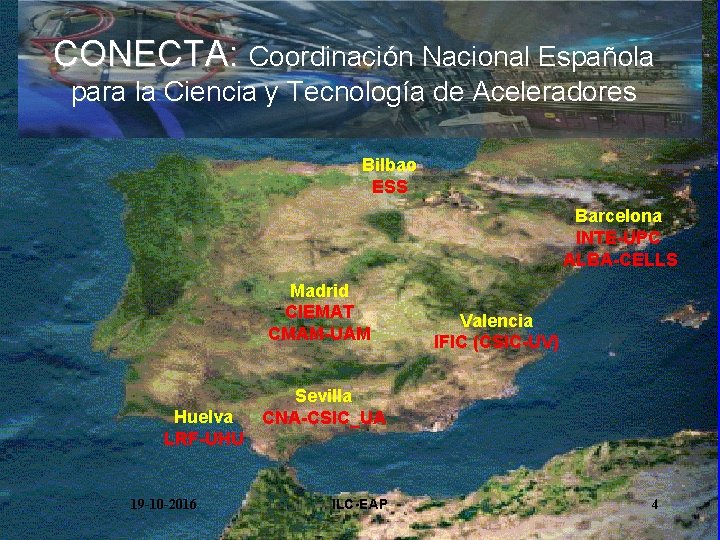 CONECTA: Coordinación Nacional Española para la Ciencia y Tecnología de Aceleradores Bilbao ESS Barcelona